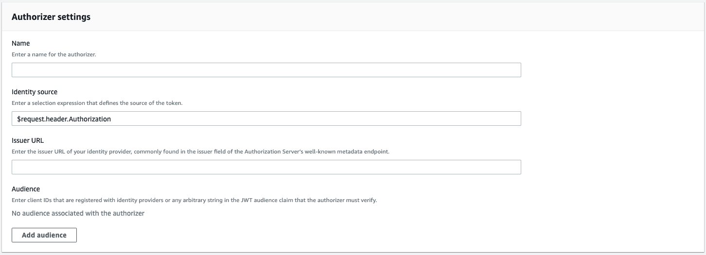 AWS API gateway authorizer view