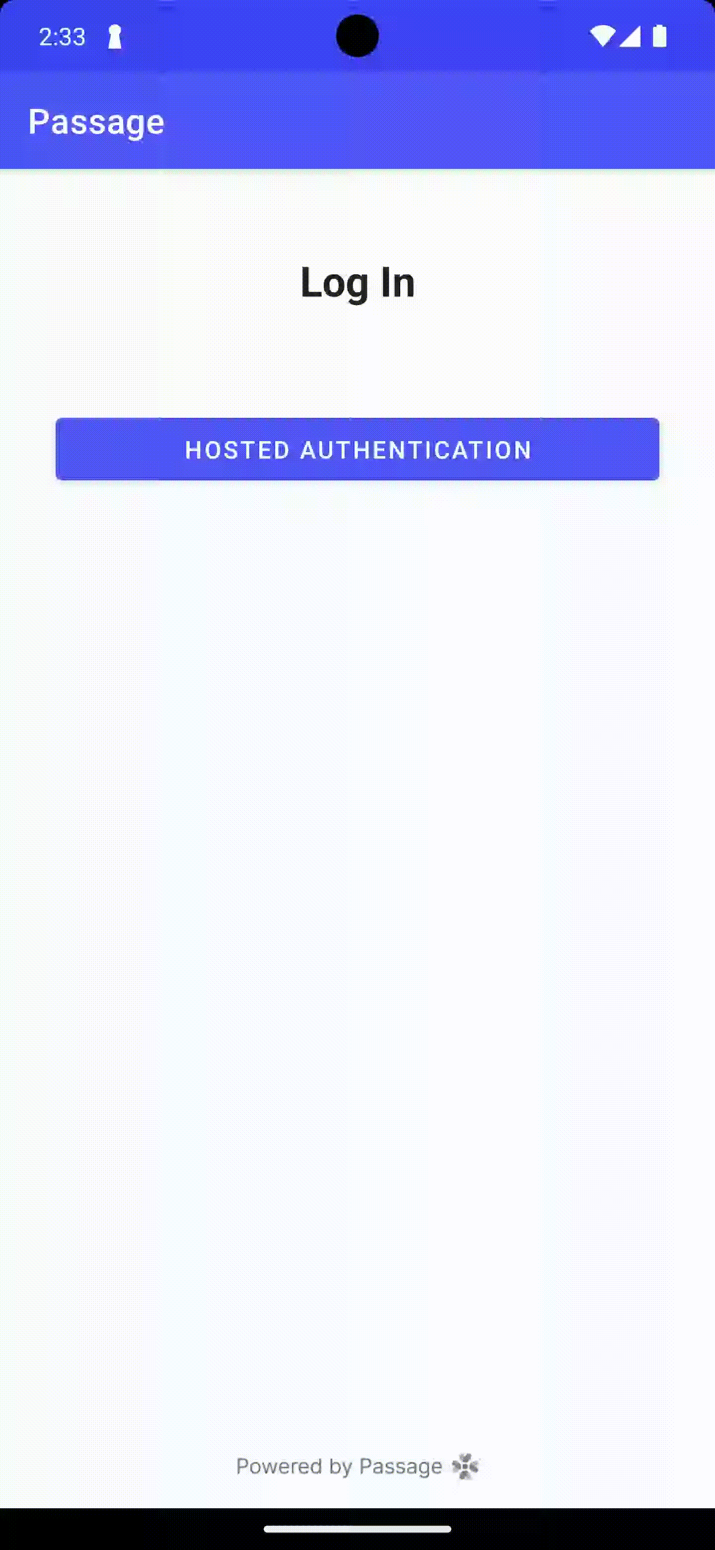 Hosted authentication example